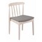 Flash Furniture Chester Solid Wood Antique White Dining Chair w/Curved Spindle Backrest and Beige Vinyl Seat XU-DG-W0359-ANTWHT-GG - alternate 1